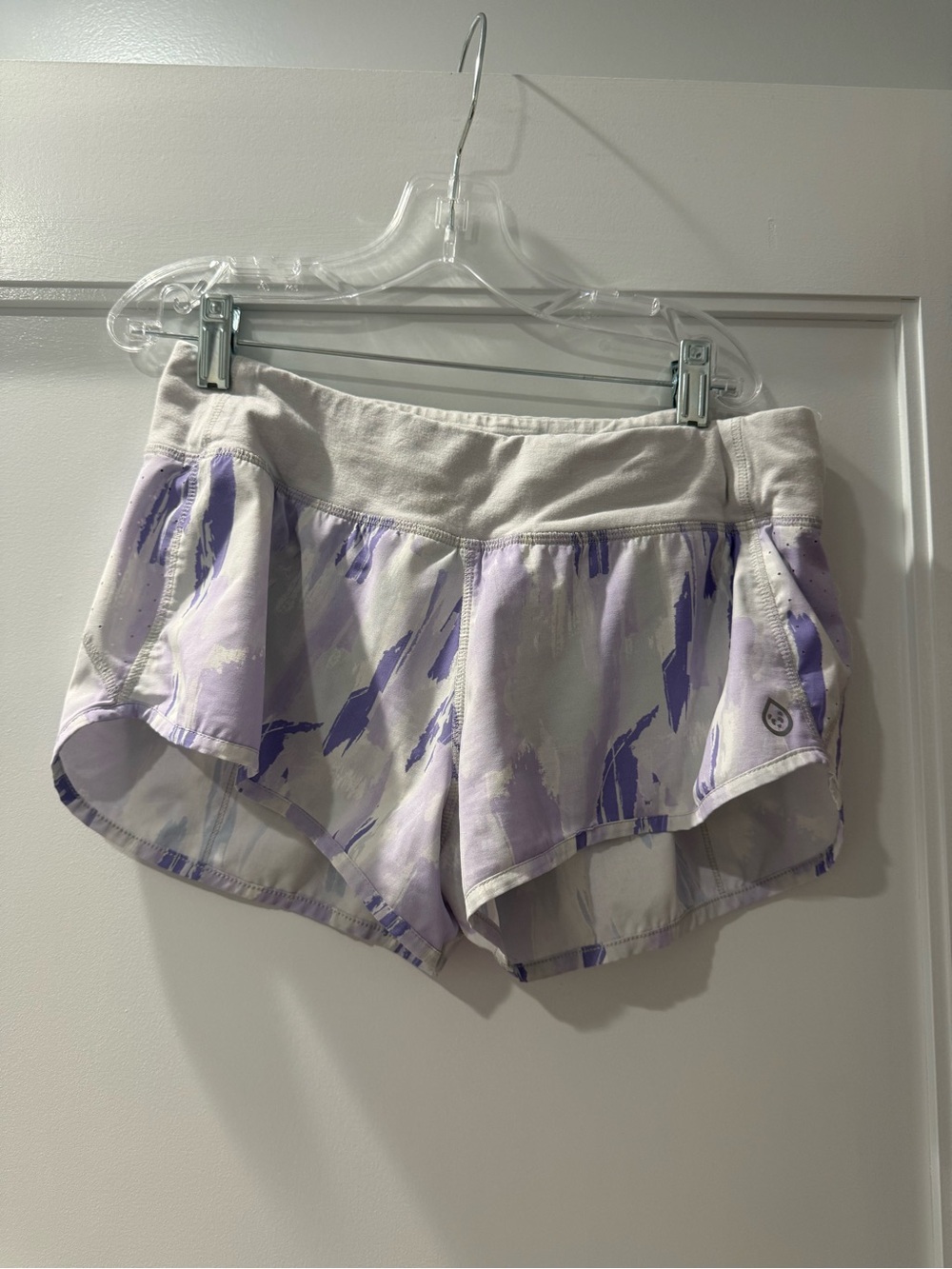 Tasc Performance Women's Athletic Shorts in Light Lavender Print
